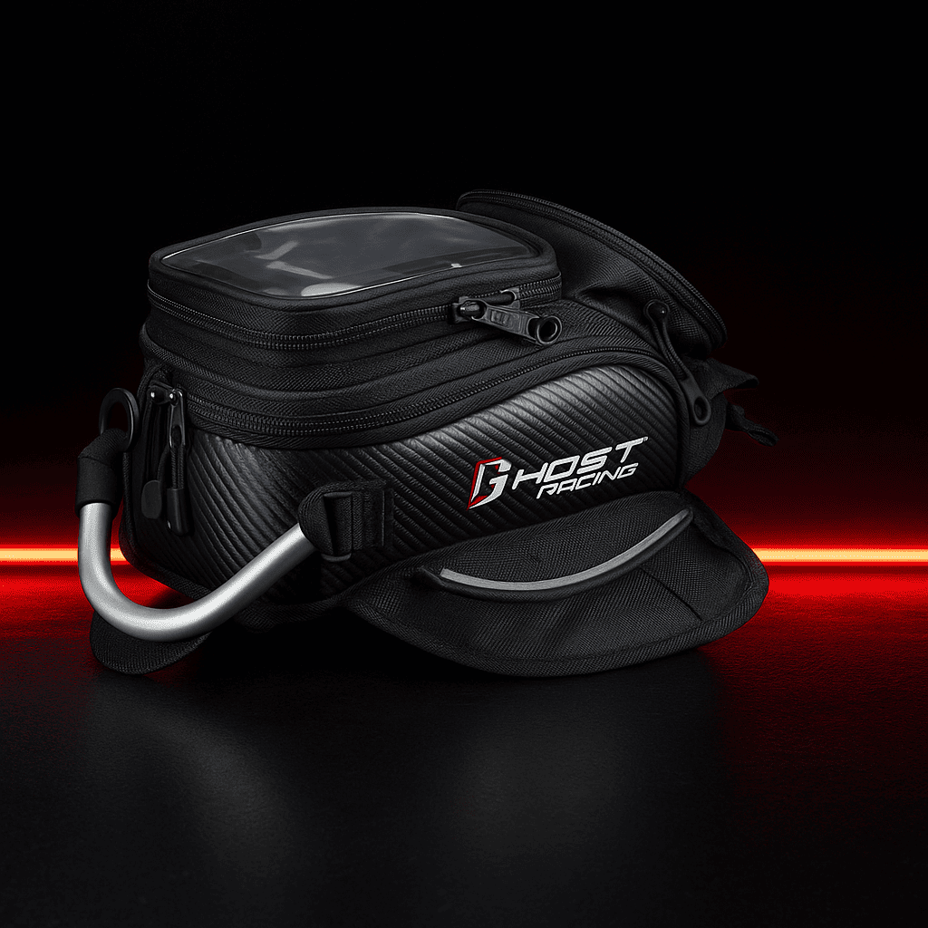 Sacoche réservoir moto magnétique étanche avec écran GPS | TheRiderBag™