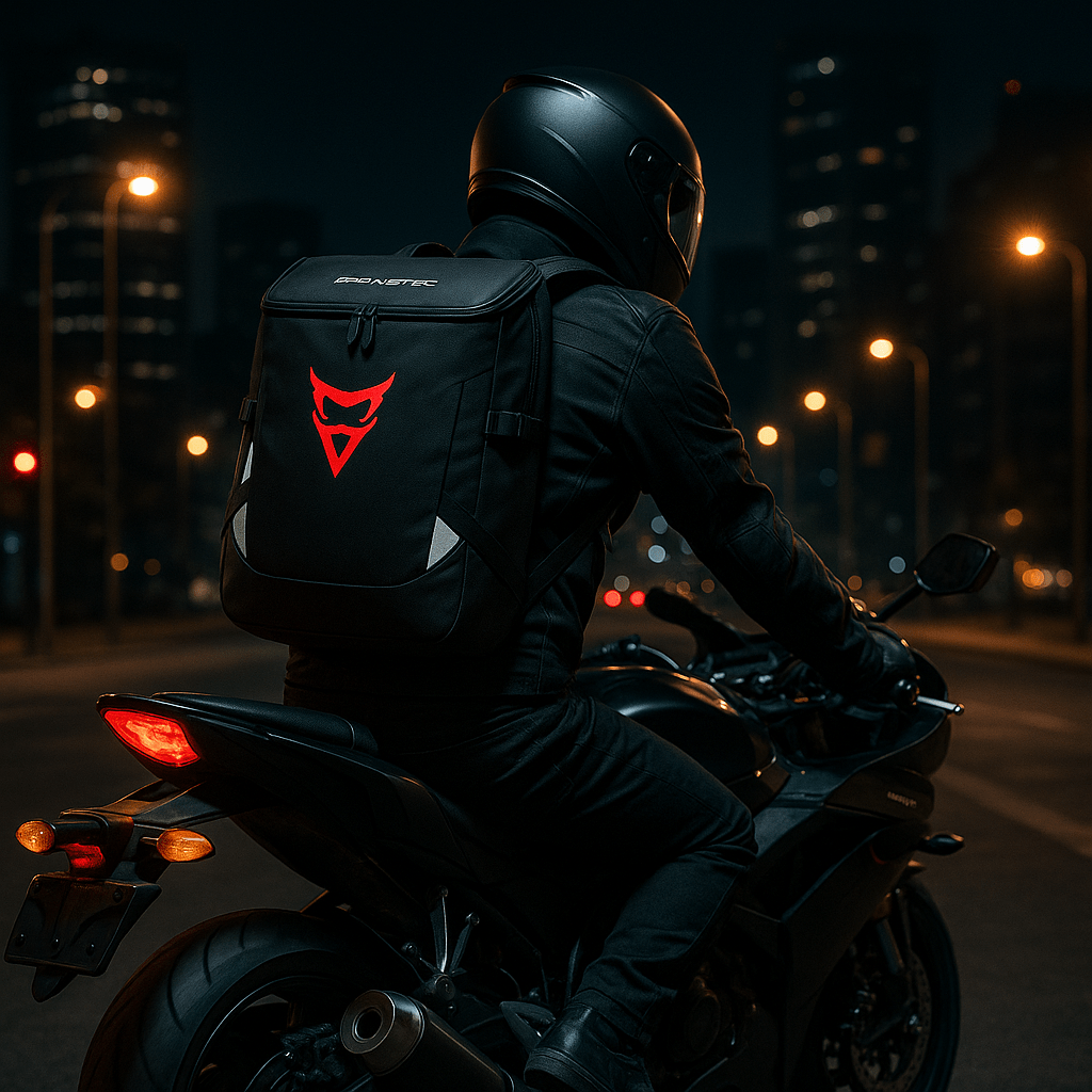 Sac à dos moto étanche 28L extensible avec sangles ajustables | TheRiderBag™