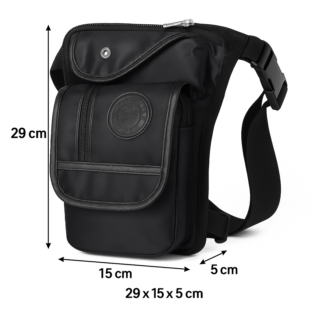 Sacoche de jambe moto vintage | TheRiderBag™