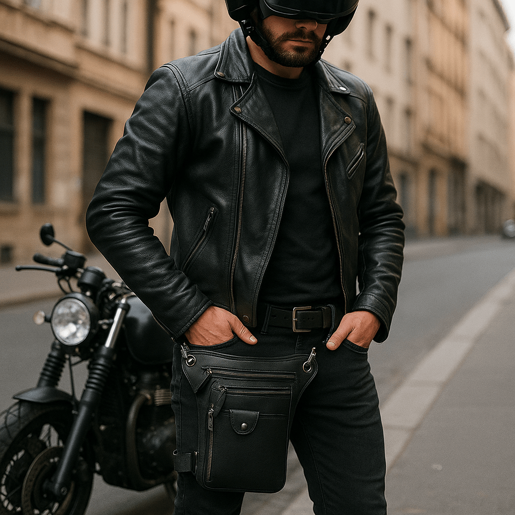 Sacoche de jambe moto vintage pour hommes – TheRiderBag™