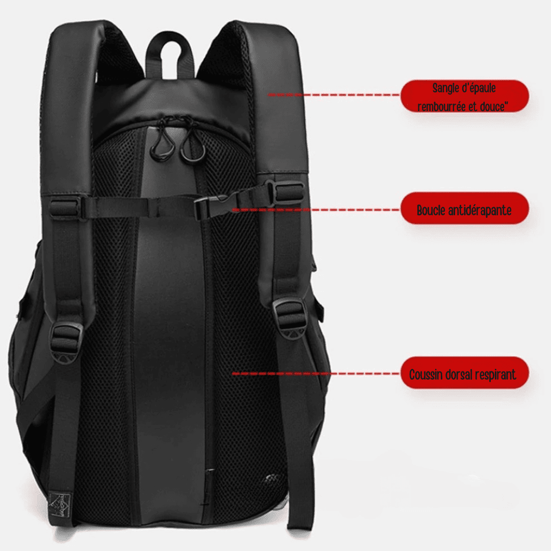 Sac à dos moto femme étanche 48L pour casque et accessoires | TheRiderBag™