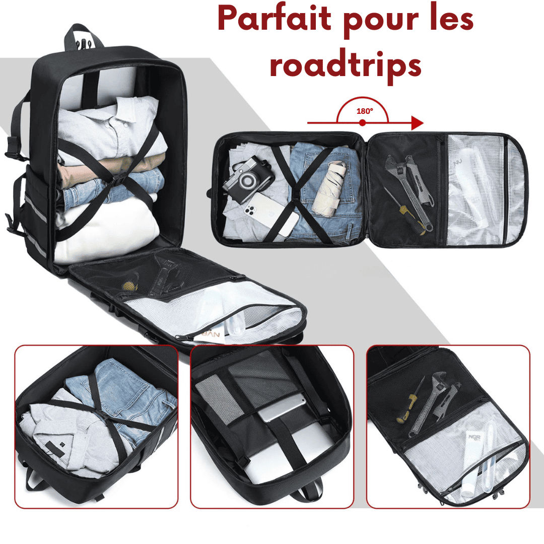 Sac à dos moto étanche 30L avec porte-casque extensible | TheRiderBag™