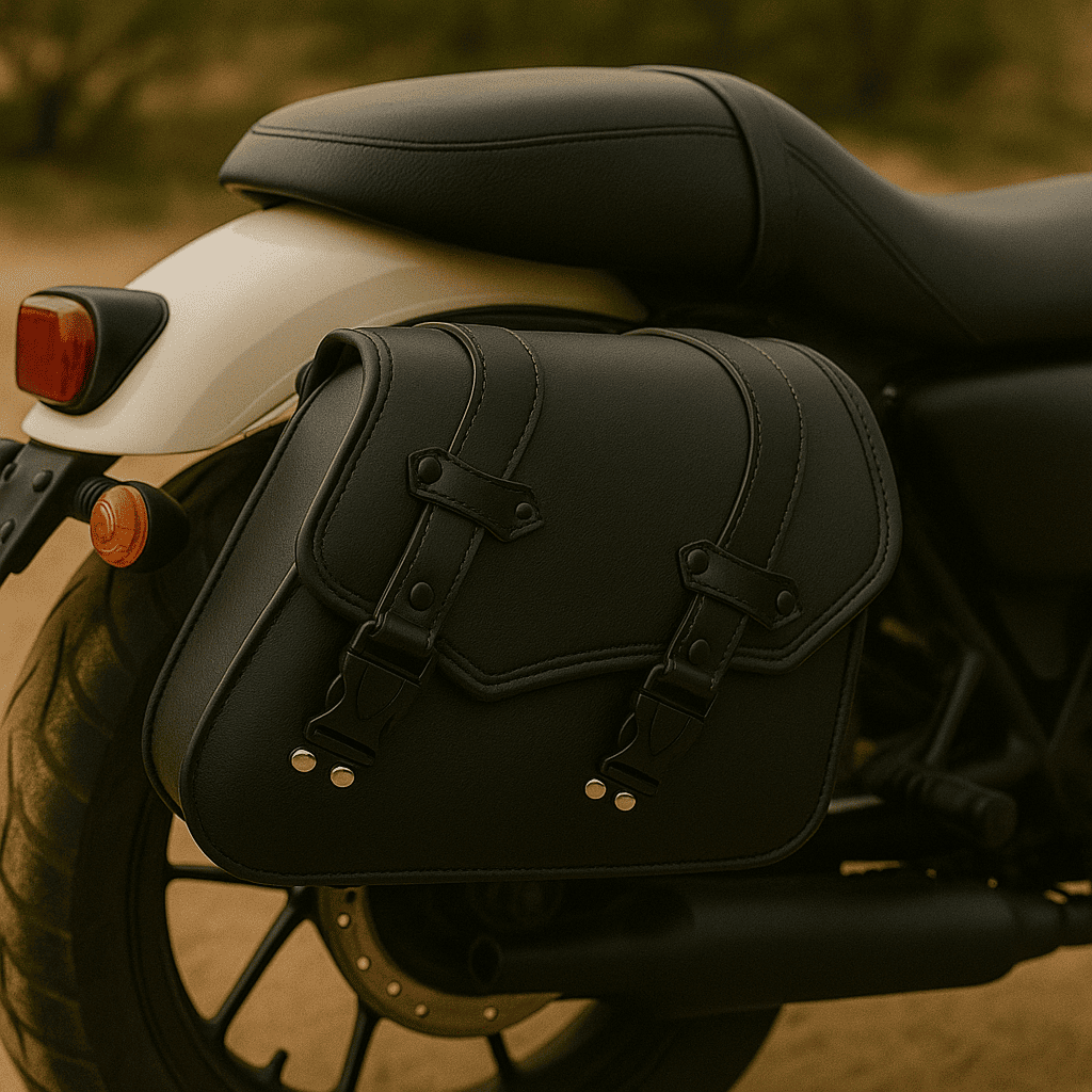 Paire de Sacoches cavalières latérales compactes – Cuir mat – TheRiderBag™