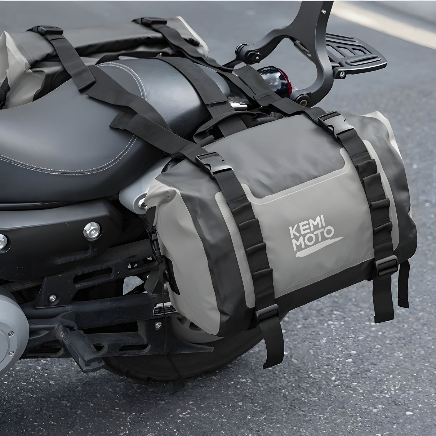 Paire de Sacoches cavalières moto 50L étanches – Universelles Adventure – TheRiderBag™