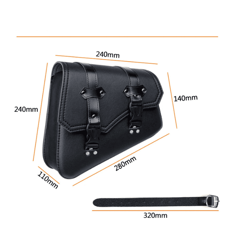 Paire de Sacoches cavalières latérales compactes – Cuir mat – TheRiderBag™