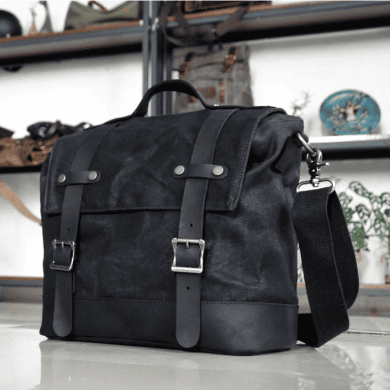Sacoche cavalière moto vintage étanche – cuir Convertible sac d'épaule. – TheRiderBag™