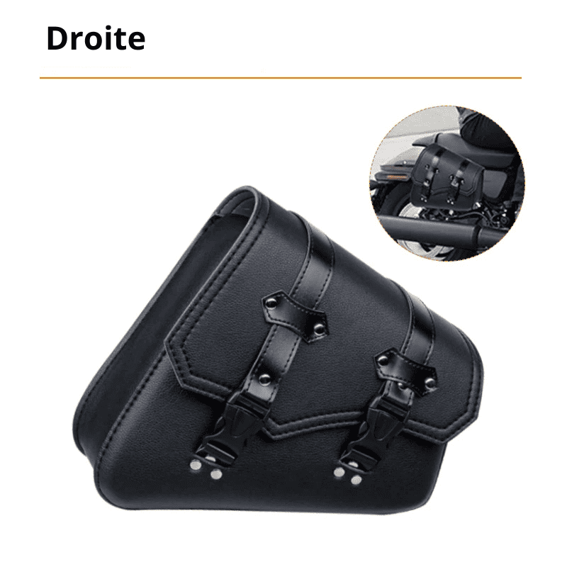 Paire de Sacoches cavalières latérales compactes – Cuir mat – TheRiderBag™
