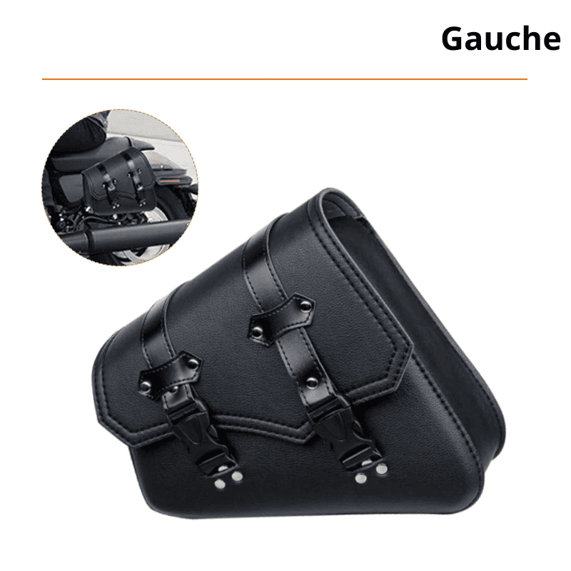 Paire de Sacoches cavalières latérales compactes – Cuir mat – TheRiderBag™