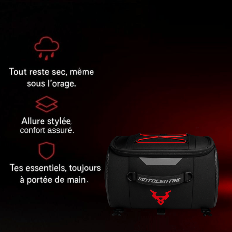 Sacoche de selle rigide moto – 25 L étanche coque renforcée – TheRiderBag™