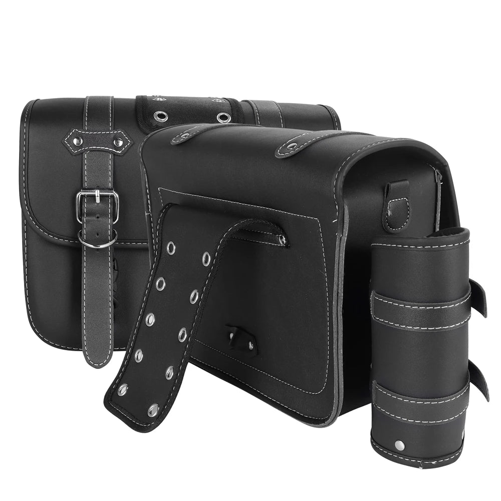 Sacoches cavalières latérales vintage – Paire rigide en cuir – TheRiderBag™