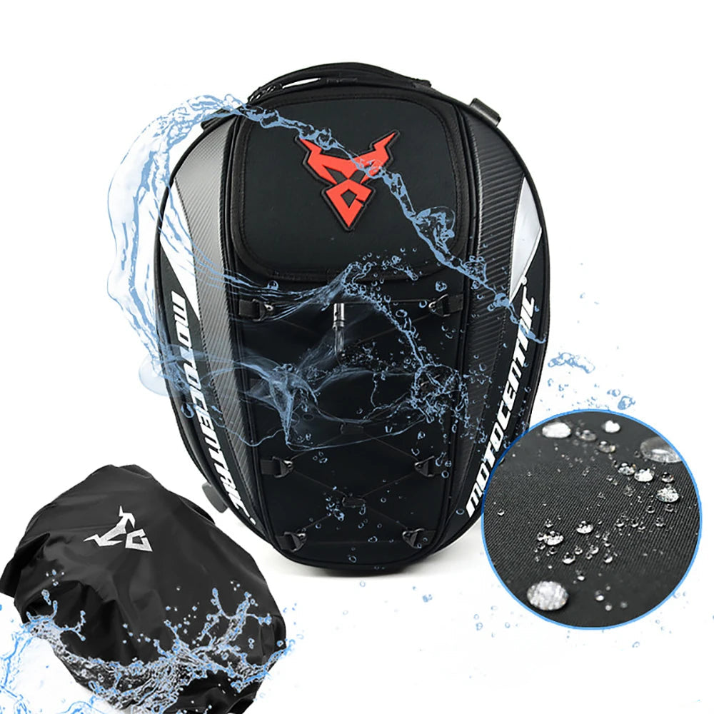 Sac à dos moto étanche extensible pour casque intégral – compatible selle arrière | TheRiderBag™
