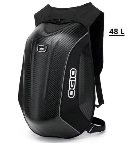 Sac à dos moto rigide 48L étanche avec compartiment casque intégral | TheRiderBag™
