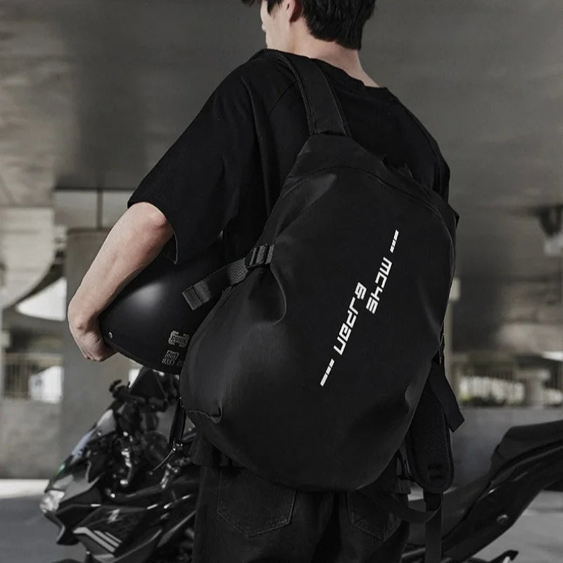 Sac à dos moto étanche 35L avec ouverture double & porte-casque intégré | TheRiderBag™