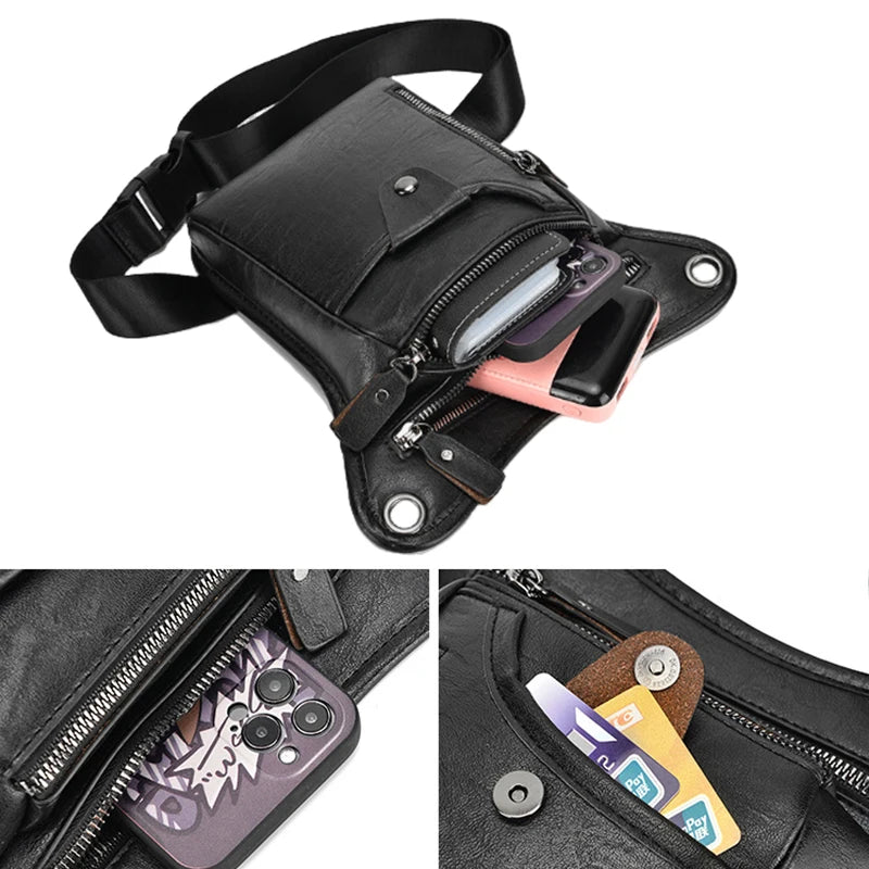 Sacoche de jambe moto vintage pour hommes – TheRiderBag™