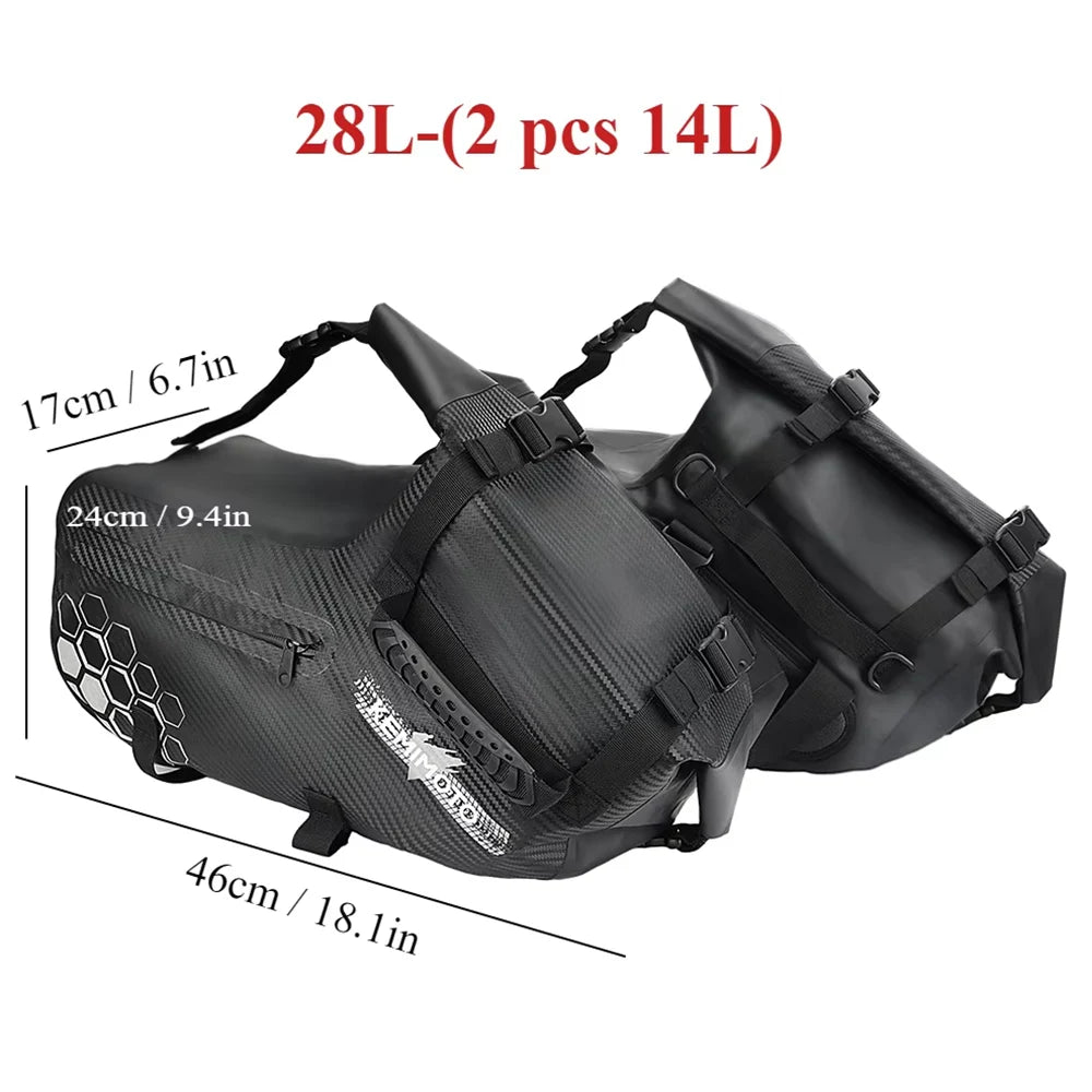 Paires de Sacoches cavalières latérales étanches 48L – PVC souple TheRiderBag™