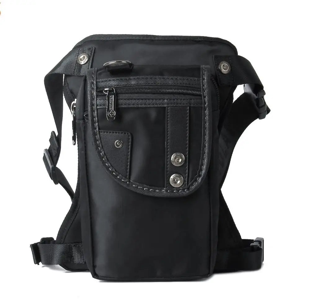Sacoche de jambe moto en toile – Ceinture & cuisse, style casual | TheRiderBag™
