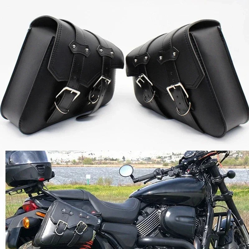 Paire de Sacoches cavalières latérales compactes – Cuir rigide – TheRiderBag™