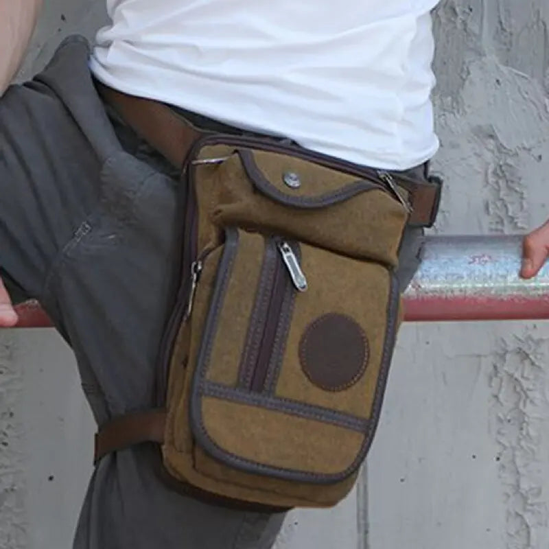 Sacoche de jambe moto vintage | TheRiderBag™