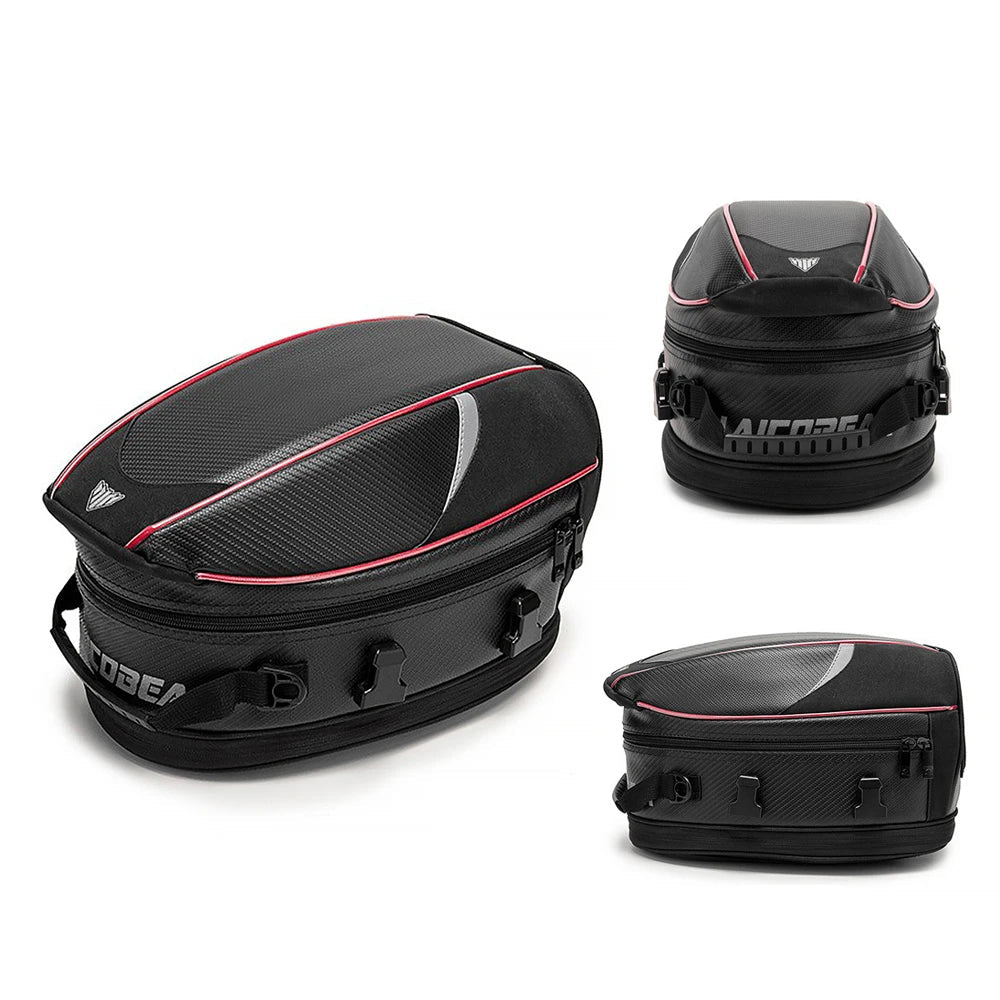 Sacoche de selle moto extensible – 800D étanche & format compact – TheRiderBag™