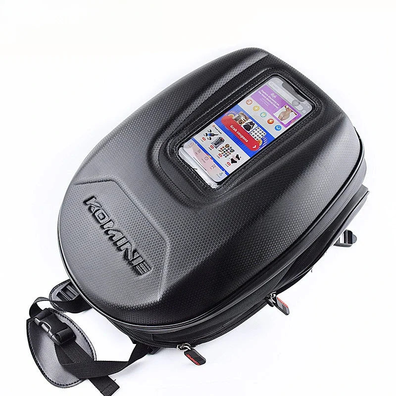 Sacoche réservoir moto aimantée rigide étanche avec écran tactile GPS | TheRiderBag™