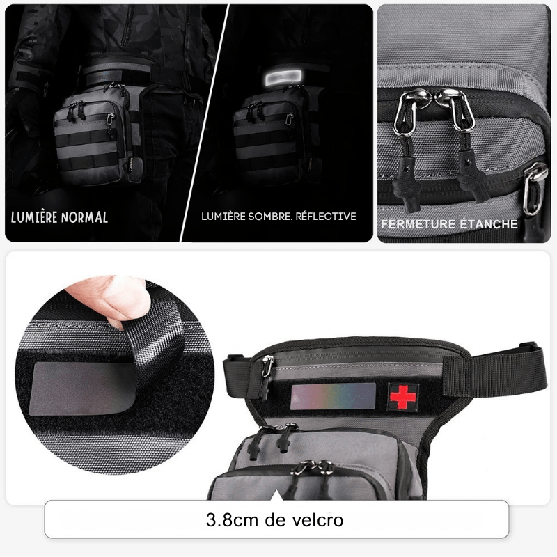 Sacoche de jambe moto 3L Étanche | TheRiderBag™