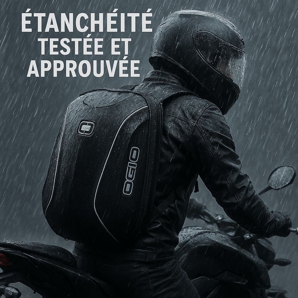 Sac à dos moto rigide 48L étanche avec compartiment casque intégral | TheRiderBag™