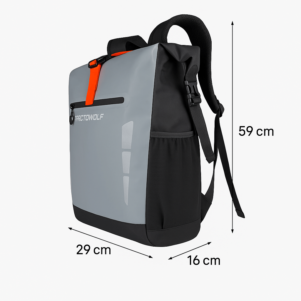Sac à dos moto étanche avec bande réfléchissante | TheRiderBag™