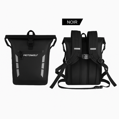 Sac à dos moto étanche avec bande réfléchissante | TheRiderBag™