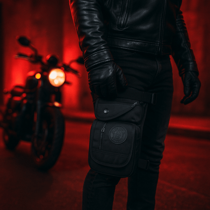 Sacoche de jambe moto vintage  | TheRiderBag™