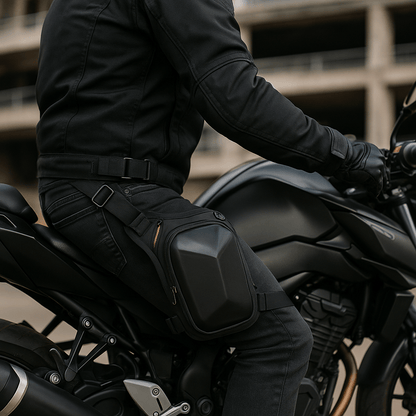 Sacoche de jambe moto tactique étanche -  respirante et modulable | TheRiderBag™