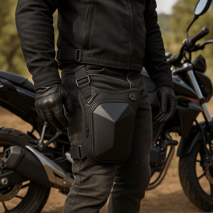 Sacoche de jambe moto tactique étanche -  respirante et modulable | TheRiderBag™