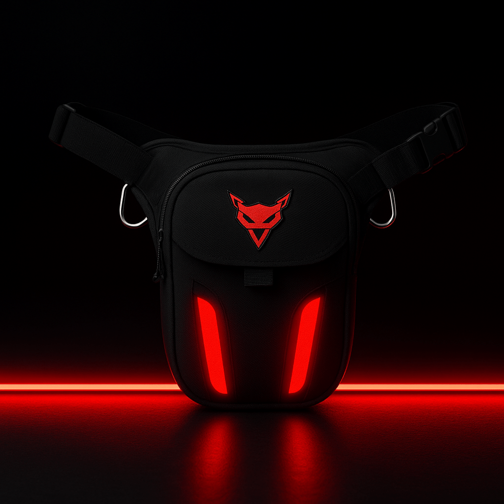 Sacoche de jambe moto étanche pour Femme avec lumière LED | TheRiderBag™