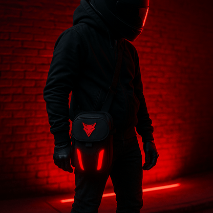 Sacoche de jambe moto étanche pour Femme avec lumière LED | TheRiderBag™