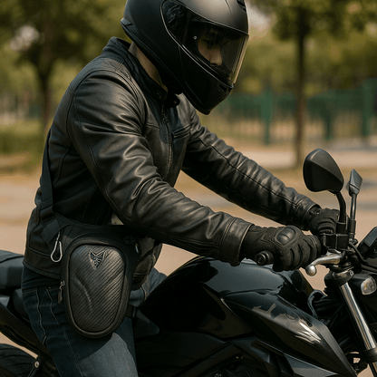 Sacoche de jambe rigide étanche moto – EVA haute capacité  | TheRiderBag™