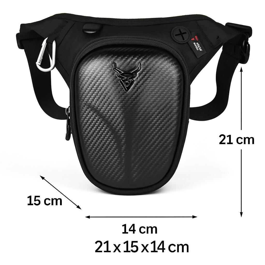 Sacoche de jambe rigide étanche moto – EVA haute capacité  | TheRiderBag™