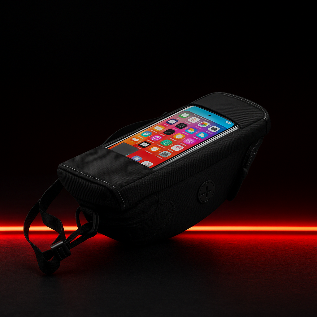 Sacoche guidon moto étanche avec écran tactile smartphone | TheRiderBag™