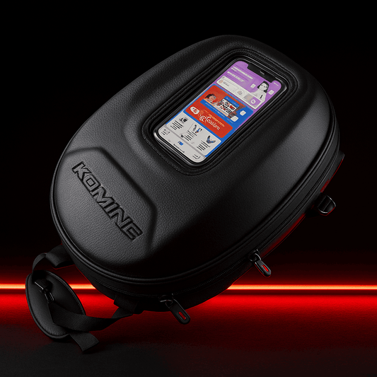 Sacoche réservoir moto aimantée rigide étanche avec écran tactile GPS | TheRiderBag™