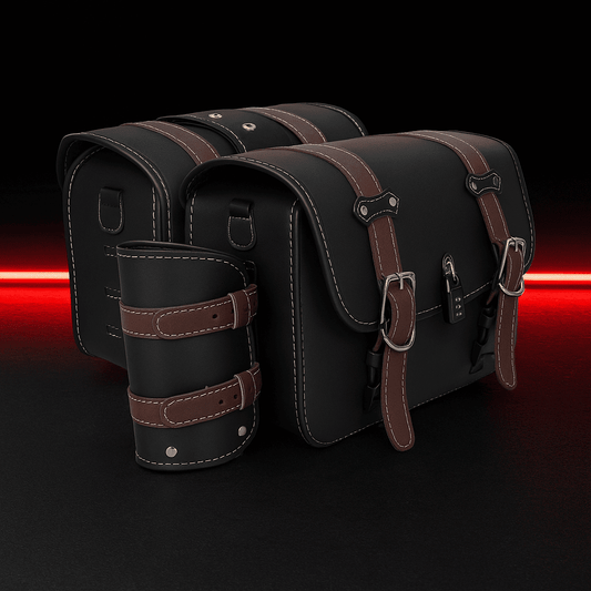 Sacoches cavalières latérales vintage – Paire rigide en cuir – TheRiderBag™