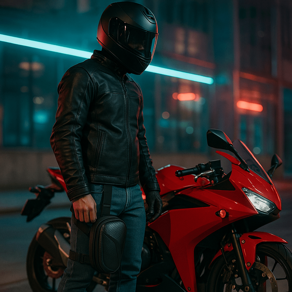 Sacoche de jambe  moto  ergonomique et étanche - TheRiderBag™