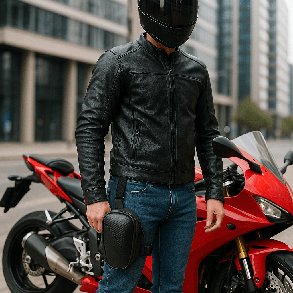 Sacoche de jambe  moto  ergonomique et étanche - TheRiderBag™
