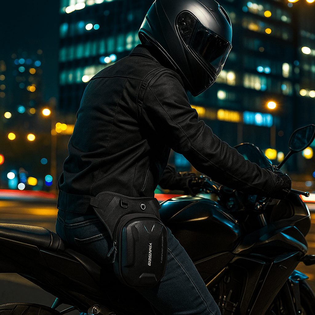 Sacoche de jambe moto  tactique - étanche et ajustable –  – TheRiderBag™