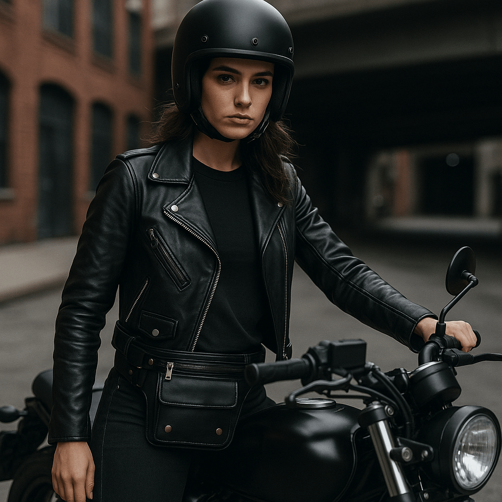 Sacoche ceinture  style biker vintage femme  – TheRiderBag™