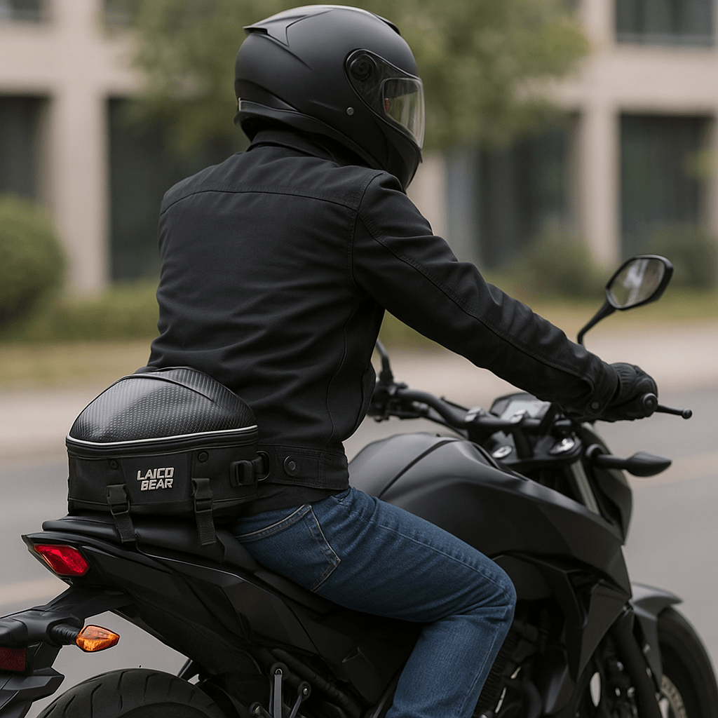 Sacoche de selle moto carbone – Compacte & rigide étanche – TheRiderBag™