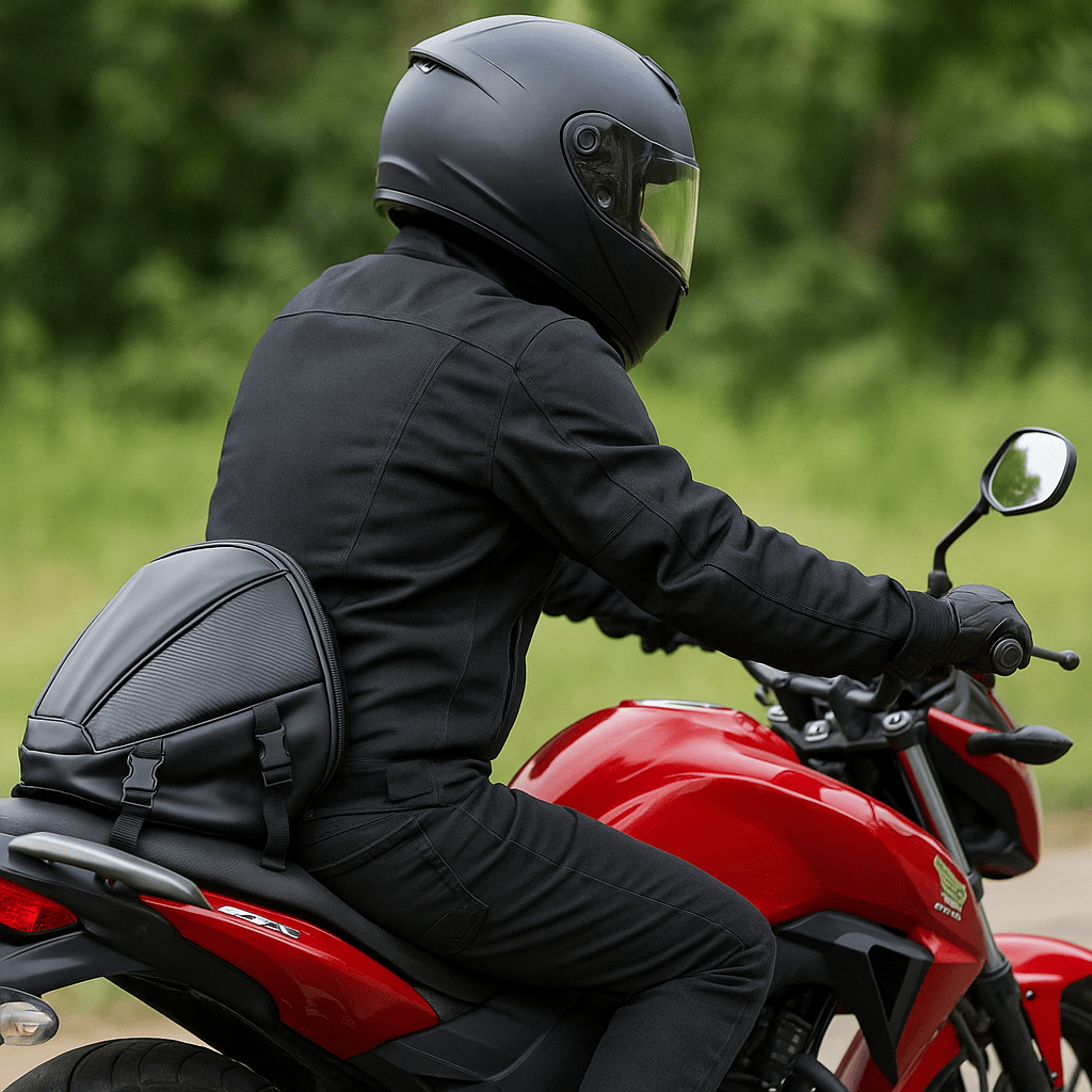 Sacoche de selle moto compacte – Étanche & profil bas – TheRiderBag™