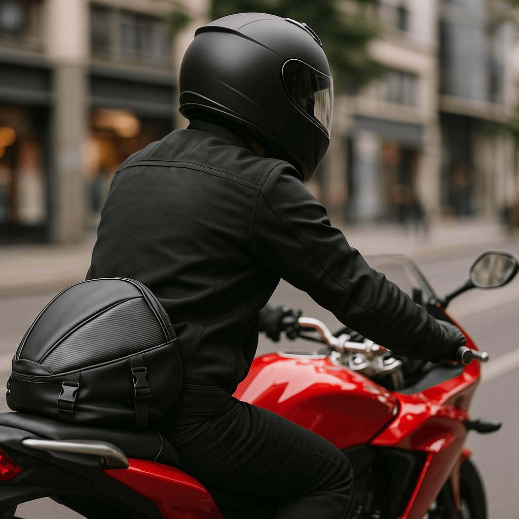 Sacoche de selle moto compacte – Étanche & profil bas – TheRiderBag™