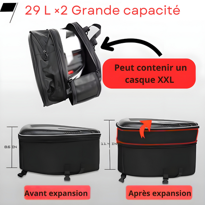Sacoches cavalières latérales extensibles 58L – Paire étanche  – TheRiderBag™