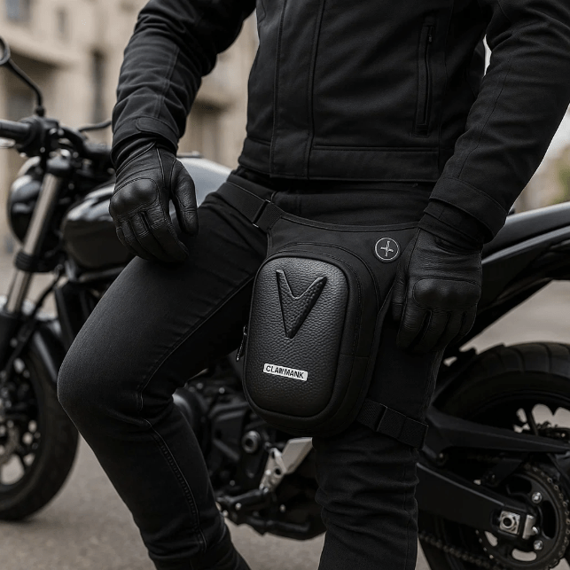 Sacoche de jambe rigide compacte – Coque EVA & tissu étanche – TheRiderBag™