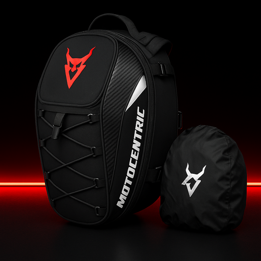 Sacoche de selle moto étanche extensible – compatible casque intégral  | TheRiderBag™