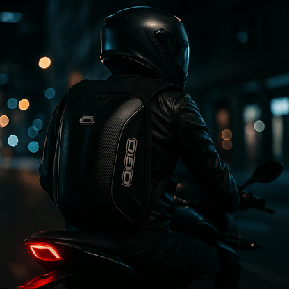 Sac à dos moto rigide 48L étanche avec compartiment casque intégral | TheRiderBag™