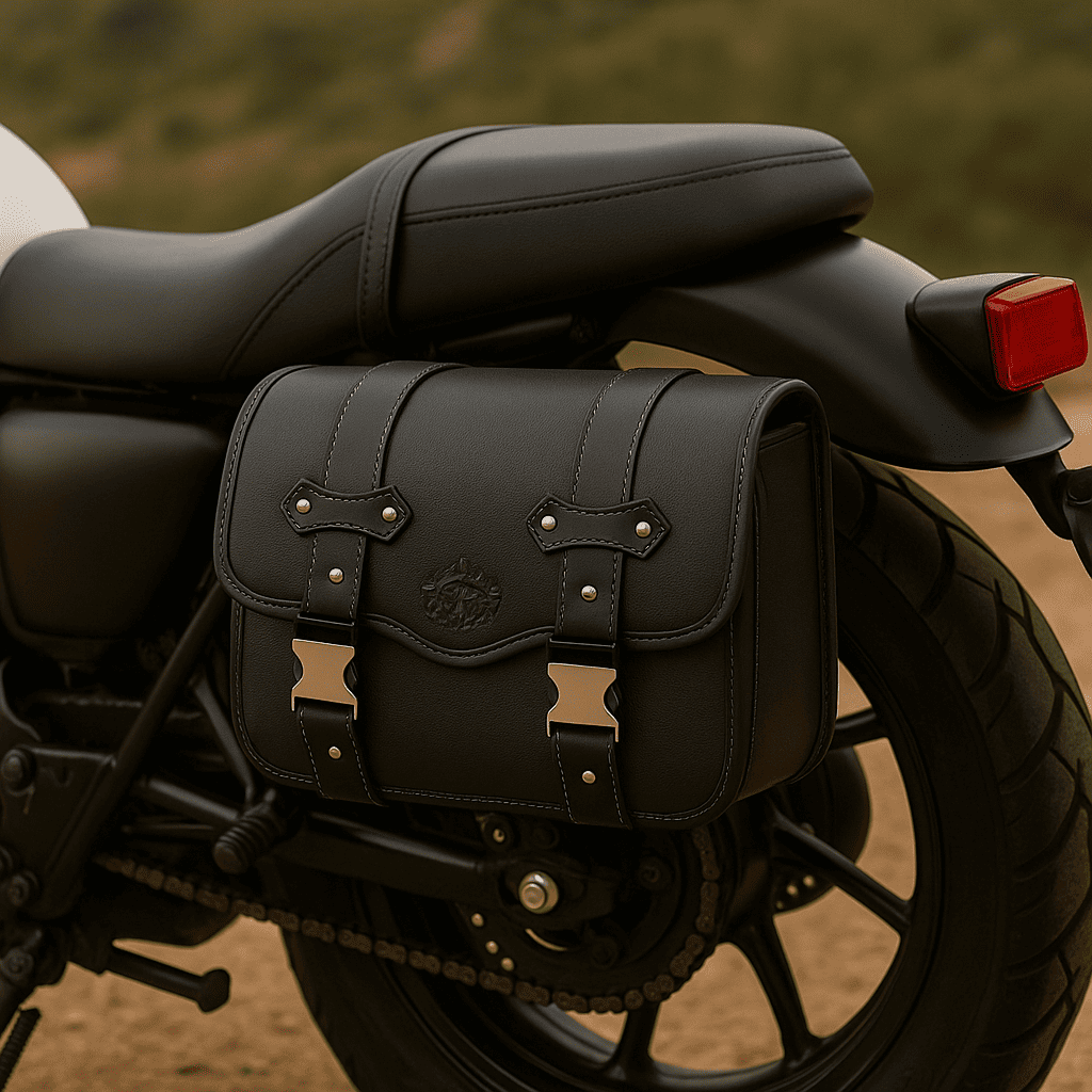 Sacoche cavalière latérale rétro – Cuir  rigide et étanche –  TheRiderBag™